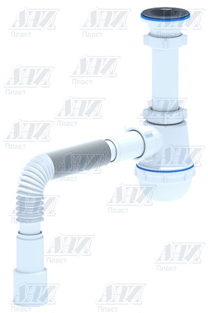 Сифон бутылочный 1 1/2"*40 с гибкой трубой 40x40/50 АНИ ГРОТ А0115 *1/25