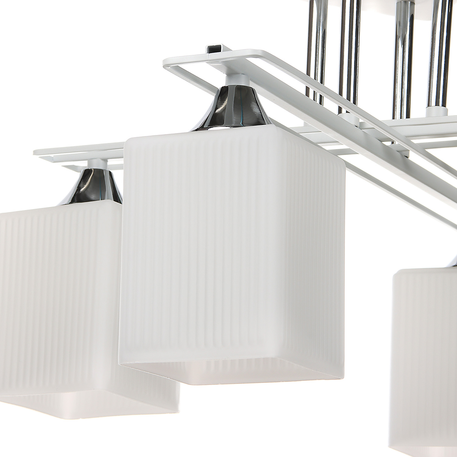 Люстра N6401/4 WT+CR  4*40W E27 220V (d-480; h-275)  VERNER LIGHTING *1