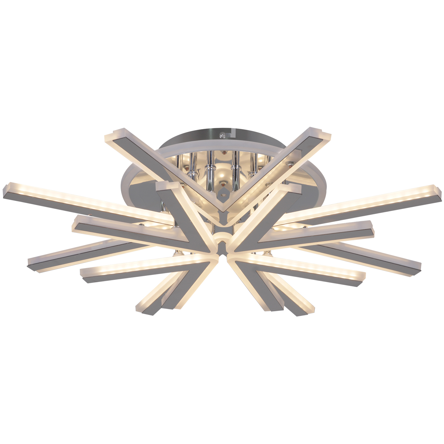 Светильник потолочный светодиодный 09824-3.3-4+4C CR (RGB) LED 3000-6000К ПДУ+диммер S=20м2*1