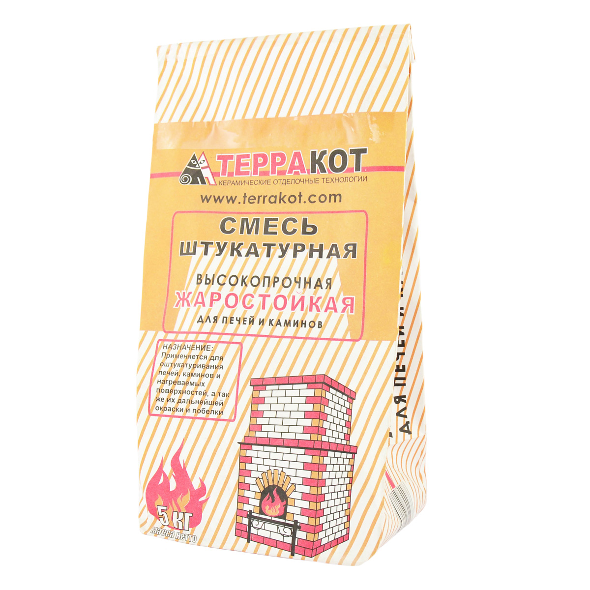 Штукатурка жаростойкая 5 кг Терракот