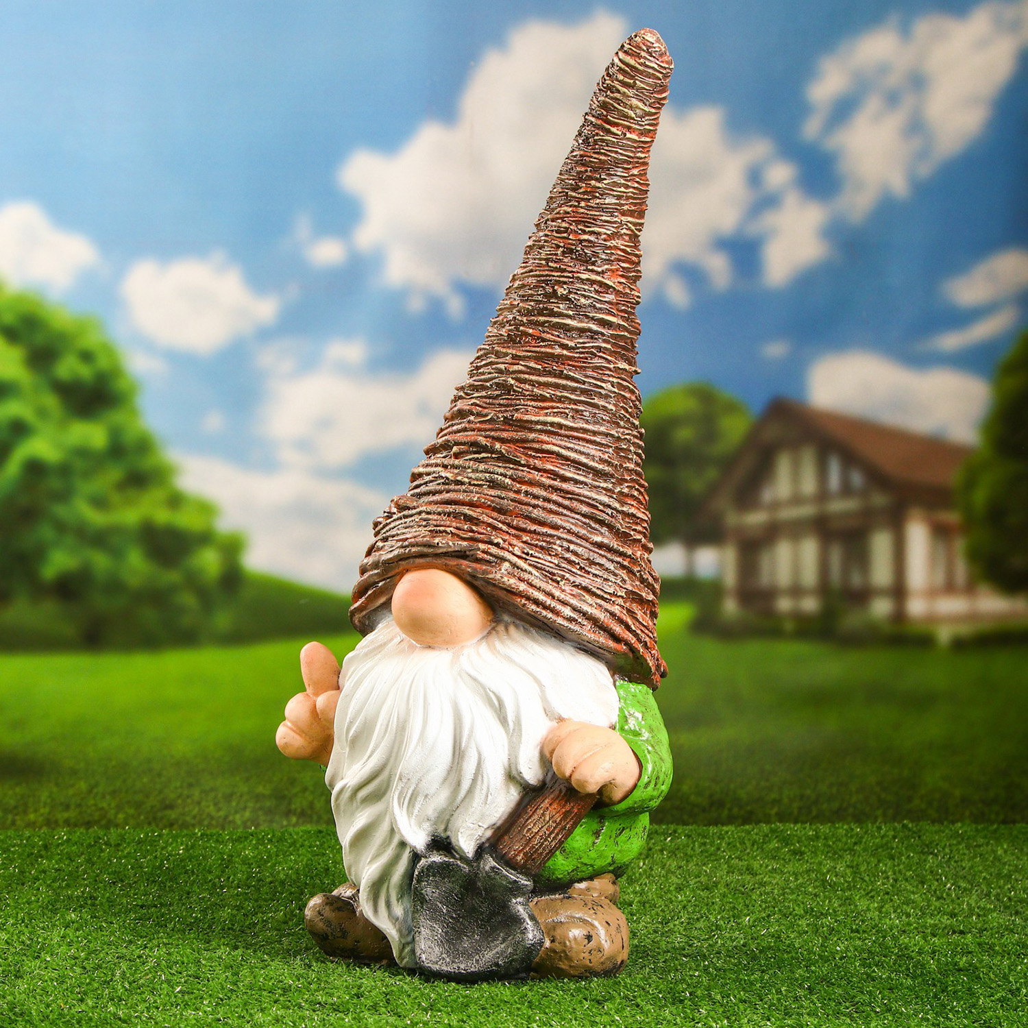 Садовая фигура "Гном Афанасий с лопаткой" 53х24х18см 9577957