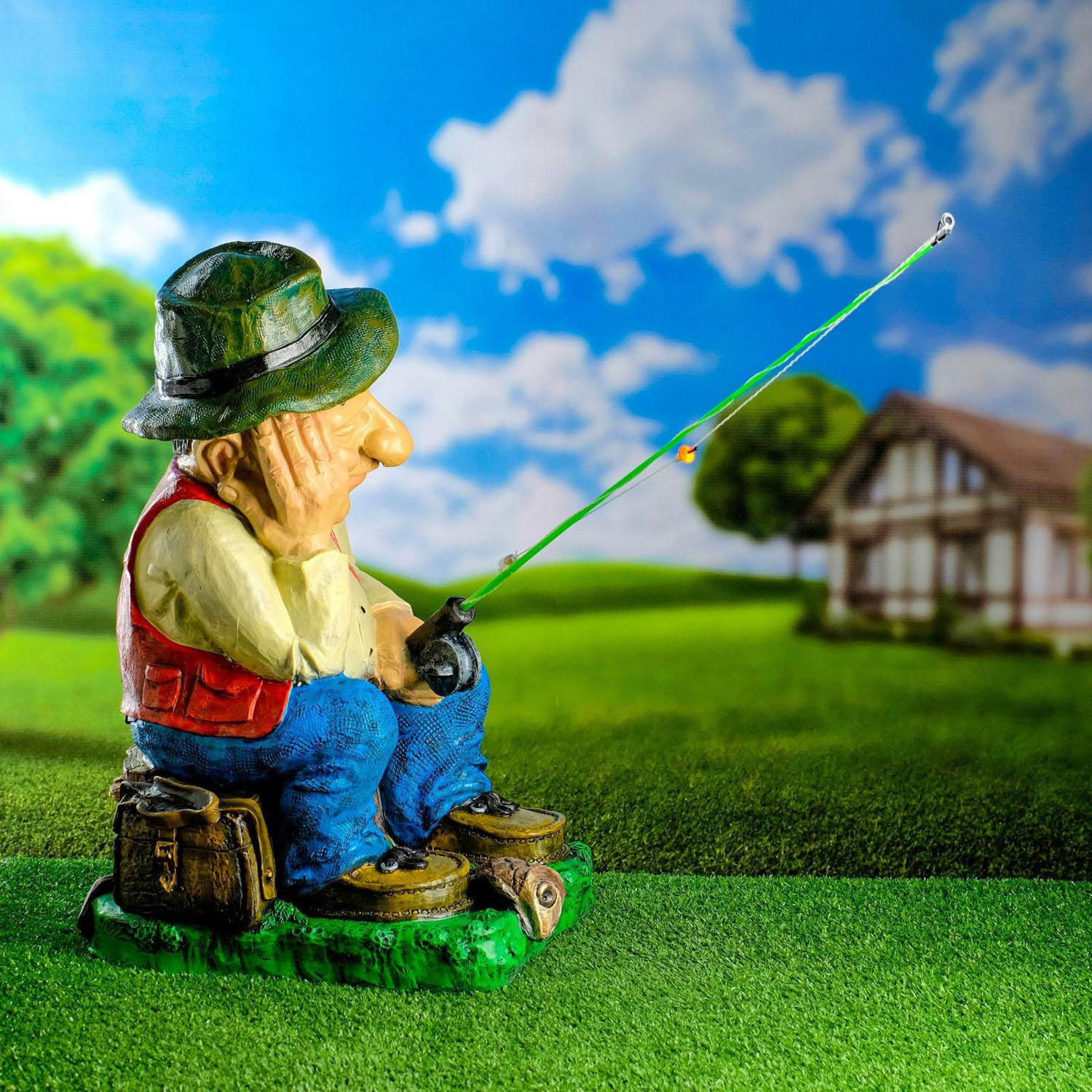 Садовая фигура "Рыбак" 54х40х34см 7025706