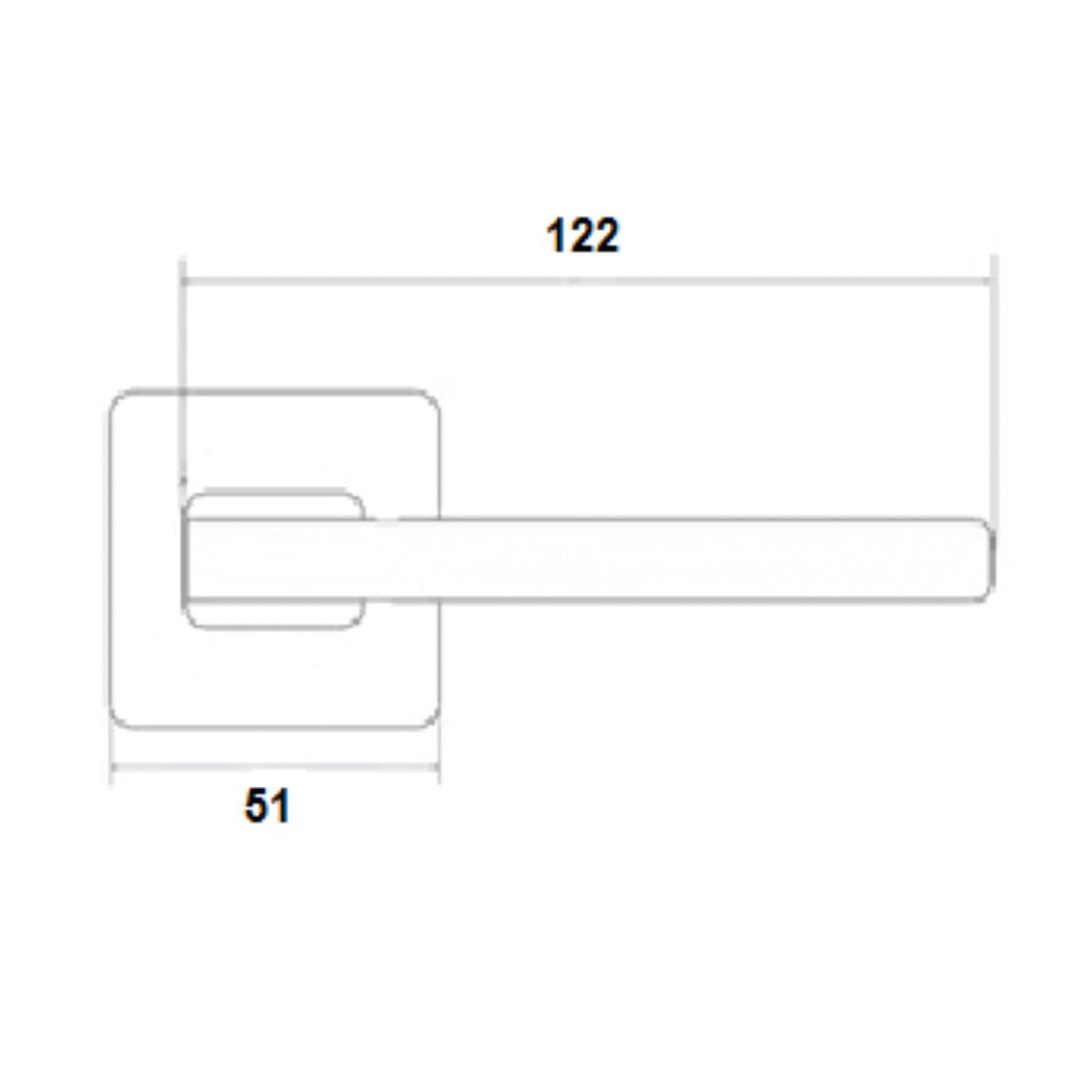 Ручка раздельная НИКЕЛЬ/хром "517"серия 03 slim 204791 TRODOS *1/24