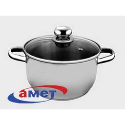 Кастрюля нерж. 2,5л "Славяна" с Теплораспр.дн, d20см, выс.10,4см Стек.кр.объем.руч.1с2398 (Аша) *1/6 Кастрюля нерж. 2,5л "Славяна" с Теплораспр.дн, d20см, выс.10,4см Стек.кр.объем.руч.1с2398 (Аша) *1/6