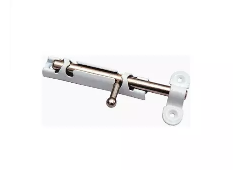 Шпингалет БЕЛЫЙ 80мм ЗТ с цельн.движком Кунгур *10/100