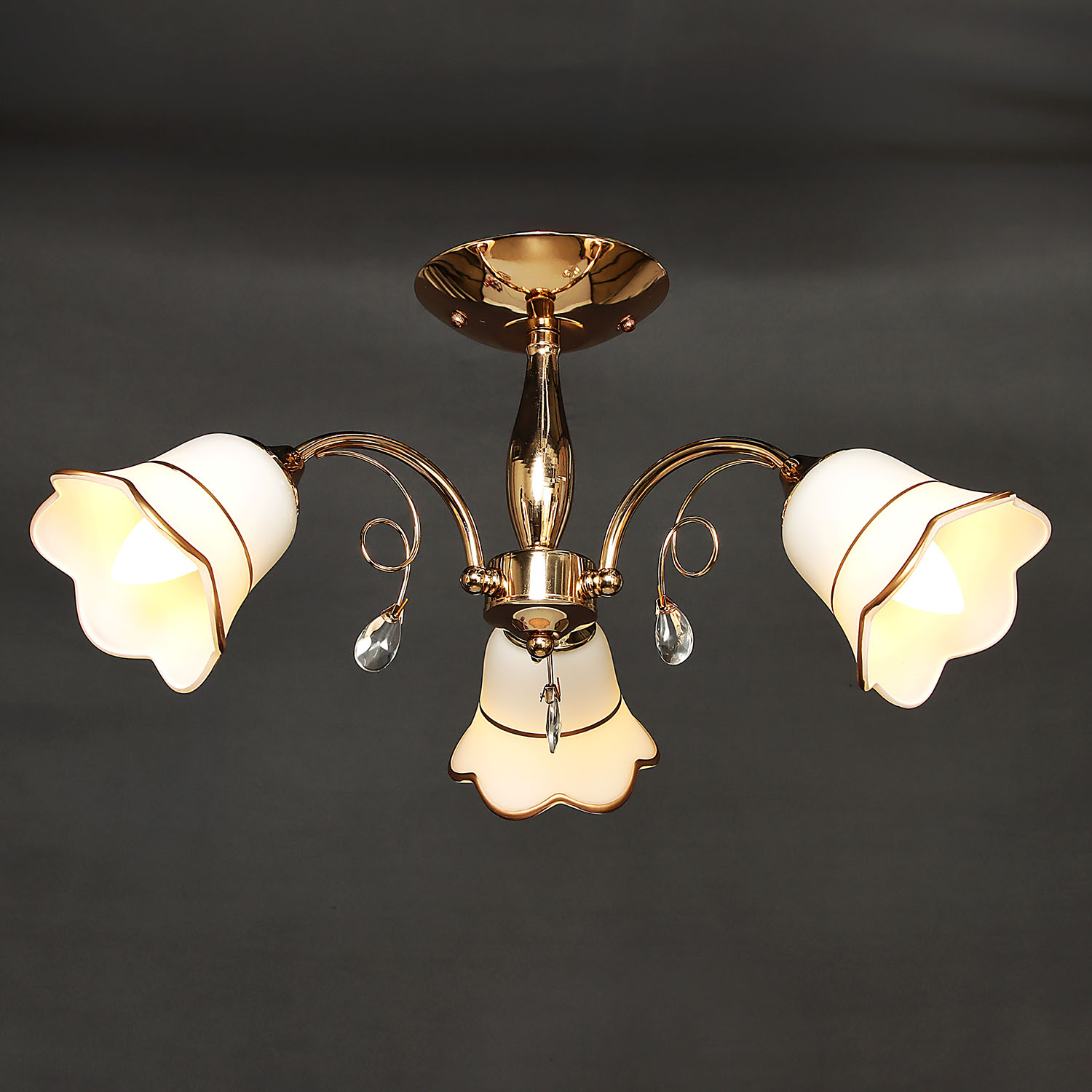 Люстра Verner Lighting А2346/3, 40 Вт, Е27, 3 ламп, золото