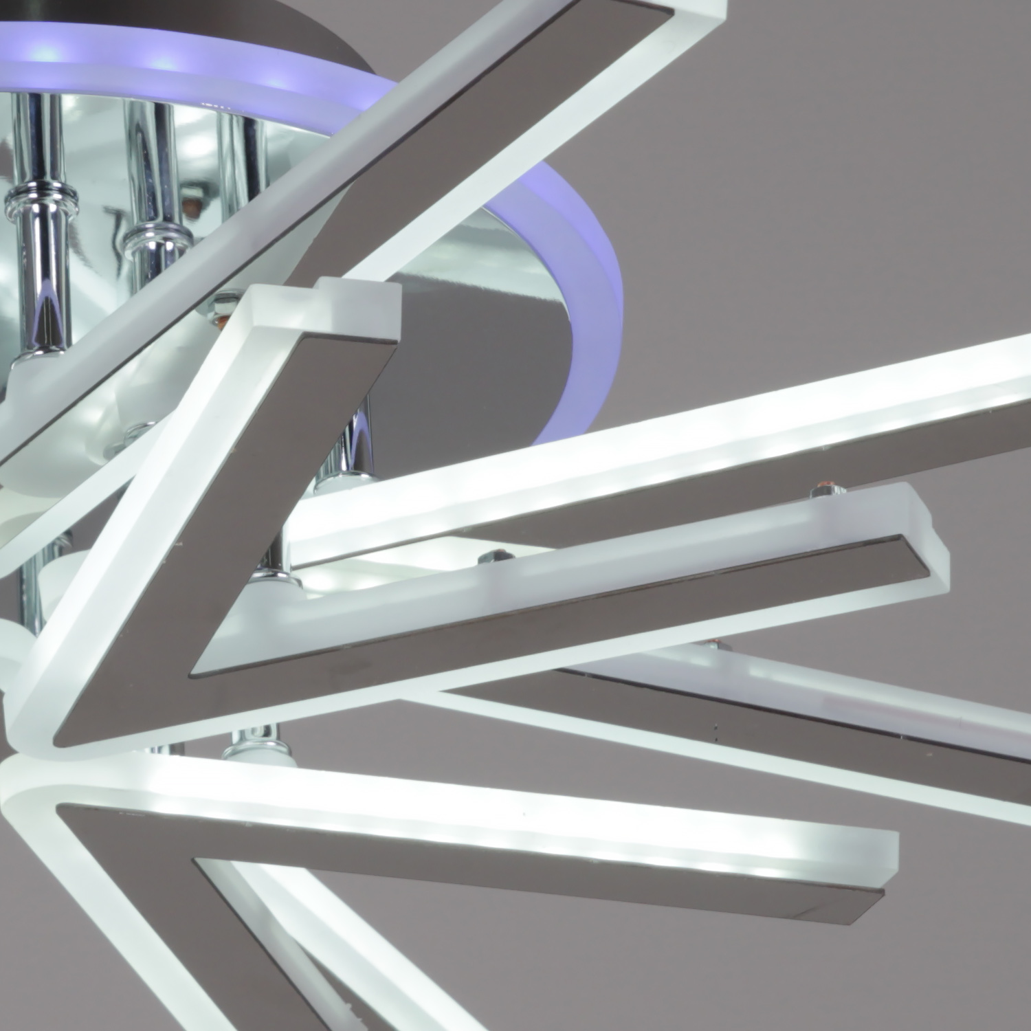 Светильник потолочный светодиодный 09824-3.3-4+4C CR (RGB) LED 3000-6000К ПДУ+диммер S=20м2*1