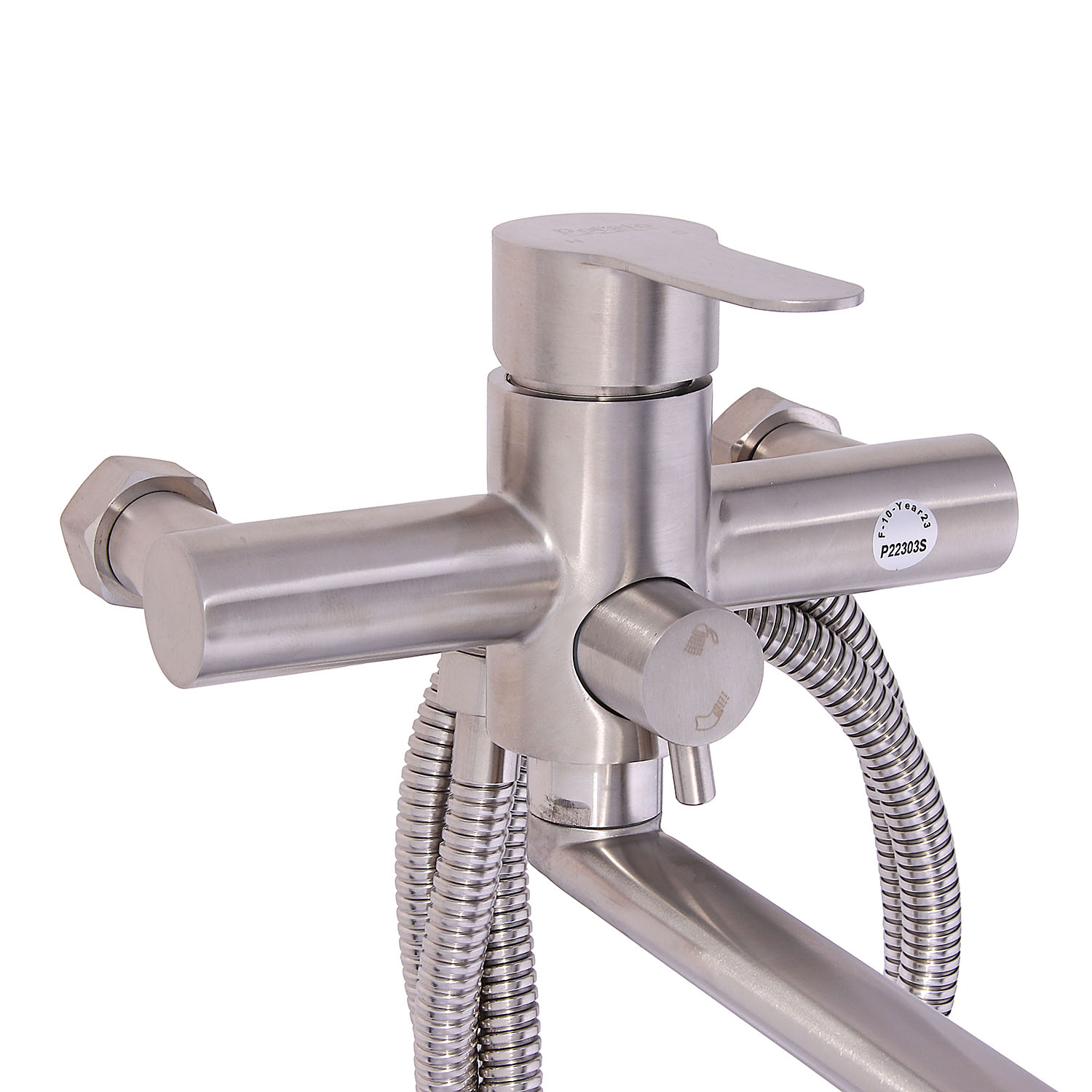 Смеситель универсальный "Potato" плоский излив с переключ. душа, нерж. сталь P22303S  *1/10 Смеситель универсальный "Potato" плоский излив с переключ. душа, нерж. сталь P22303S  *1/10