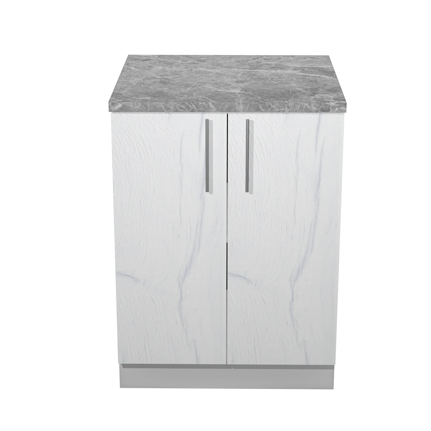 Шкаф напольный 600х850х600 мм BROZEX-WOOD Camellia, с двумя дверцами, серый / юта Шкаф напольный 600х850х600 мм BROZEX-WOOD Camellia, с двумя дверцами, серый / юта