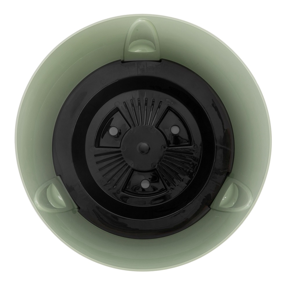 Кашпо пластм. "Жардин" 21л d верха 350мм h330мм с съем дрен.решеткой Оливковый М9144 *1/2