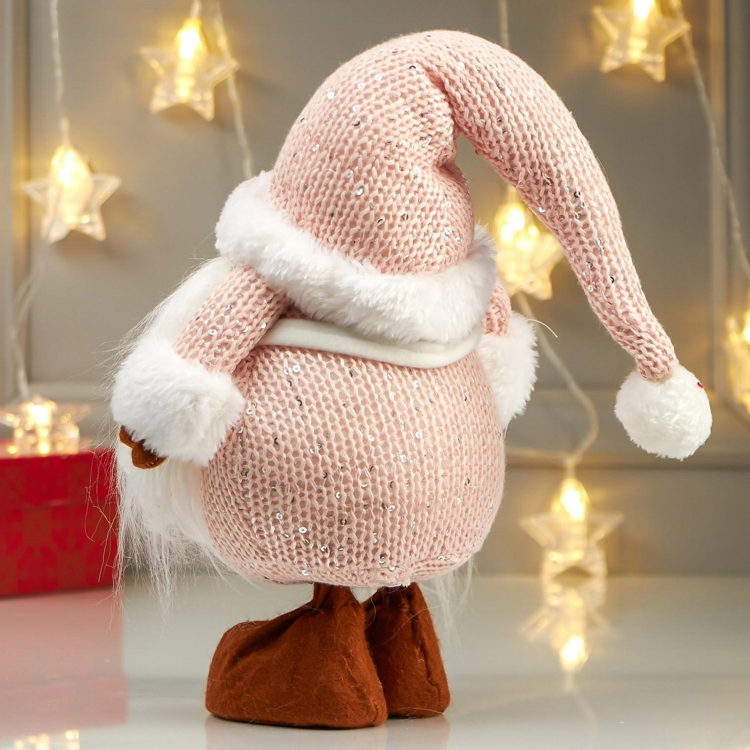 Кукла интерьерная "Бабусечка в розовом колпаке, с сердечком на переднике" 49х14х22 см 4166961