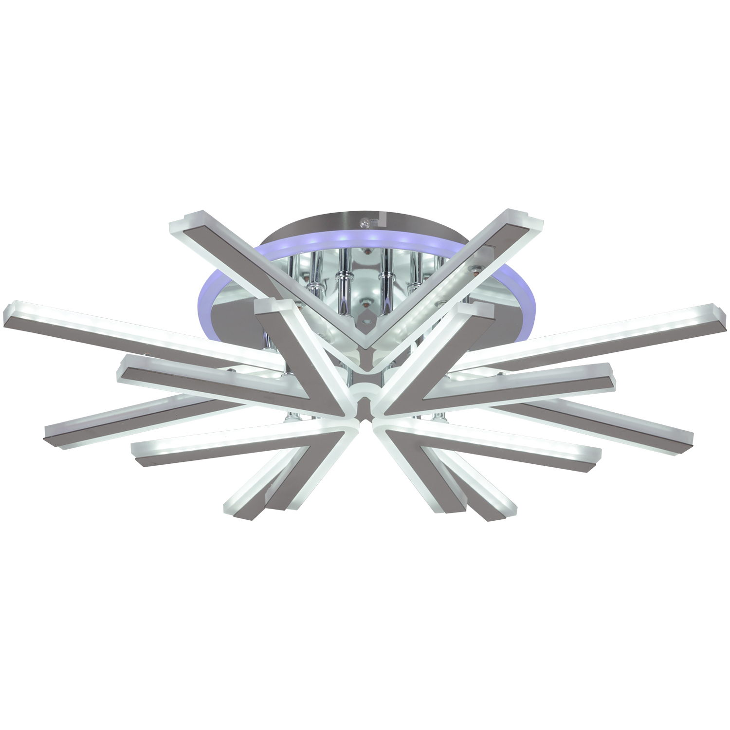 Светильник потолочный светодиодный 09824-3.3-4+4C CR (RGB) LED 3000-6000К ПДУ+диммер S=20м2*1