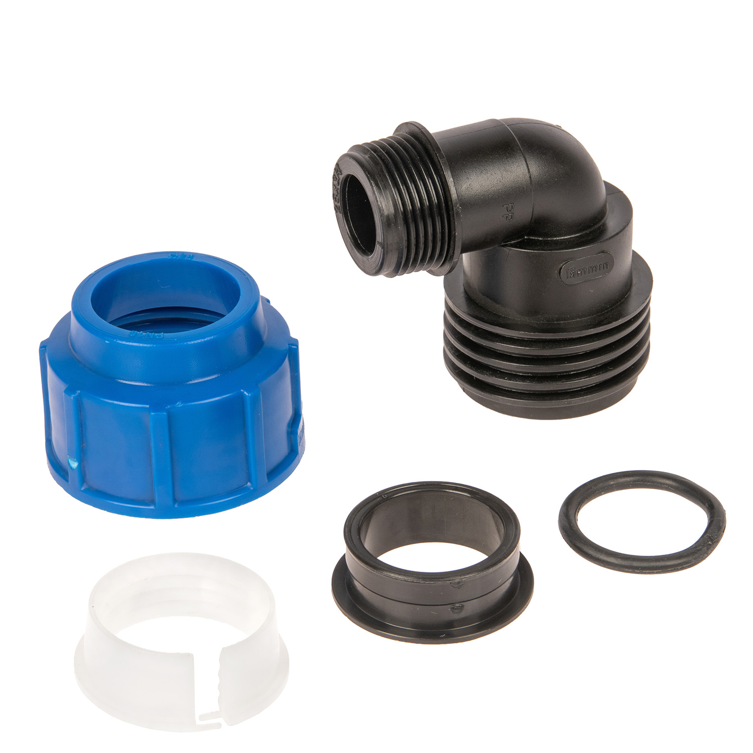 Угольник ПНД компрессия Ø 25х3/4" наруж. резьба *1/40