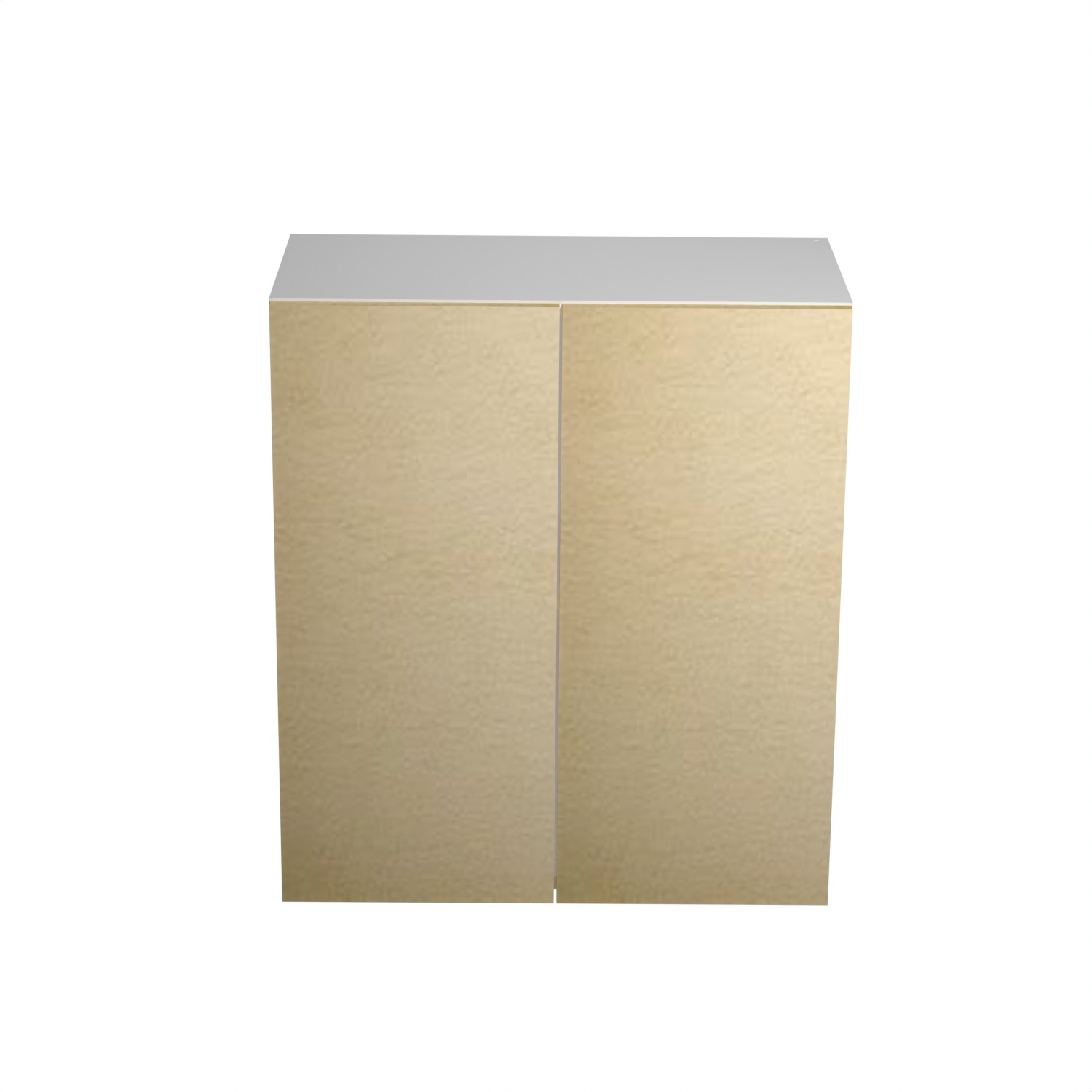 Шкаф навесной 600х676х290 мм BROZEX-WOOD Стиль, с двумя дверцами, белый / светло-бежевый