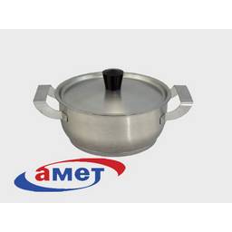 Кастрюля нерж. "АМЕТ" "Дачная" 1,75л d16см, выс10,2см, d дна 13см  Мет.кр. 1с814  (Аша)   *1/6 Кастрюля нерж. "АМЕТ" "Дачная" 1,75л d16см, выс10,2см, d дна 13см  Мет.кр. 1с814  (Аша)   *1/6