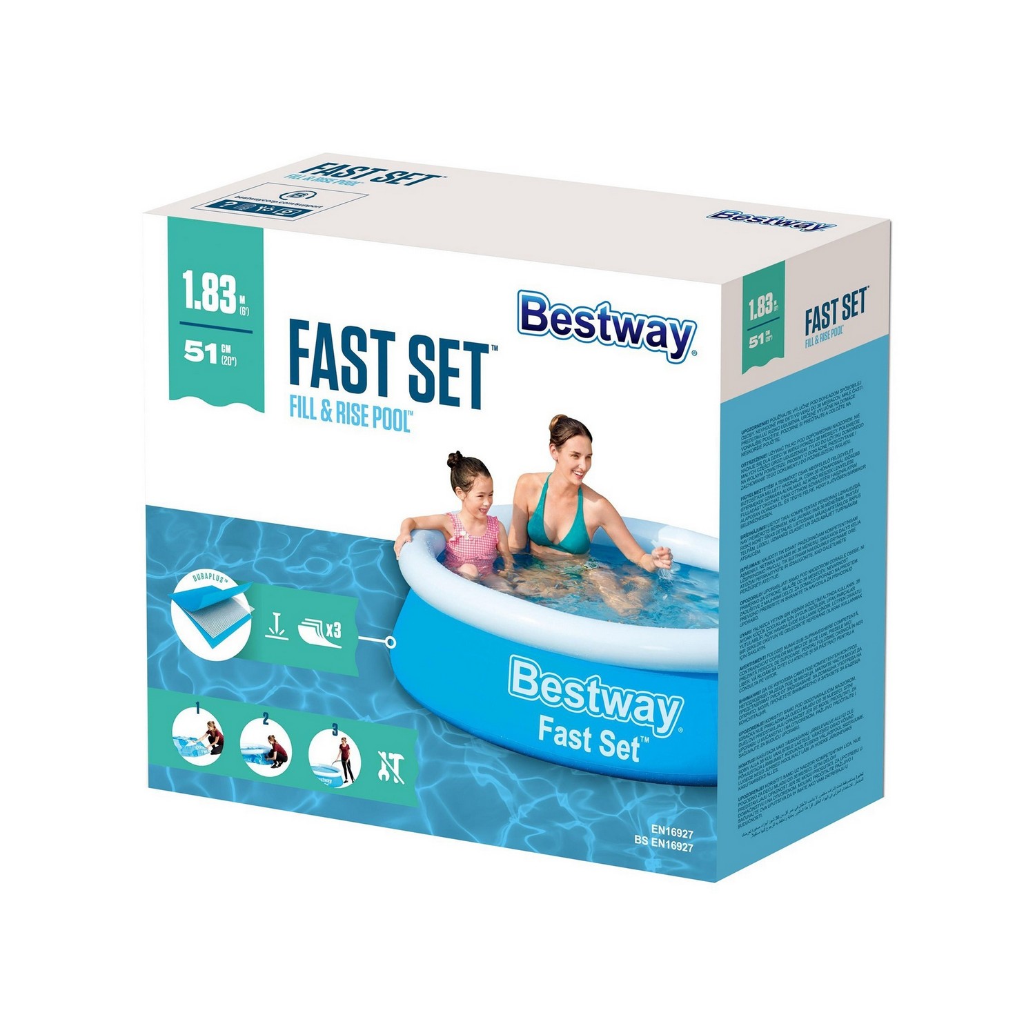 Бассейн надувной Fast Set 183 x 51 см 57392   4730494 Бассейн надувной Fast Set 183 x 51 см 57392   4730494