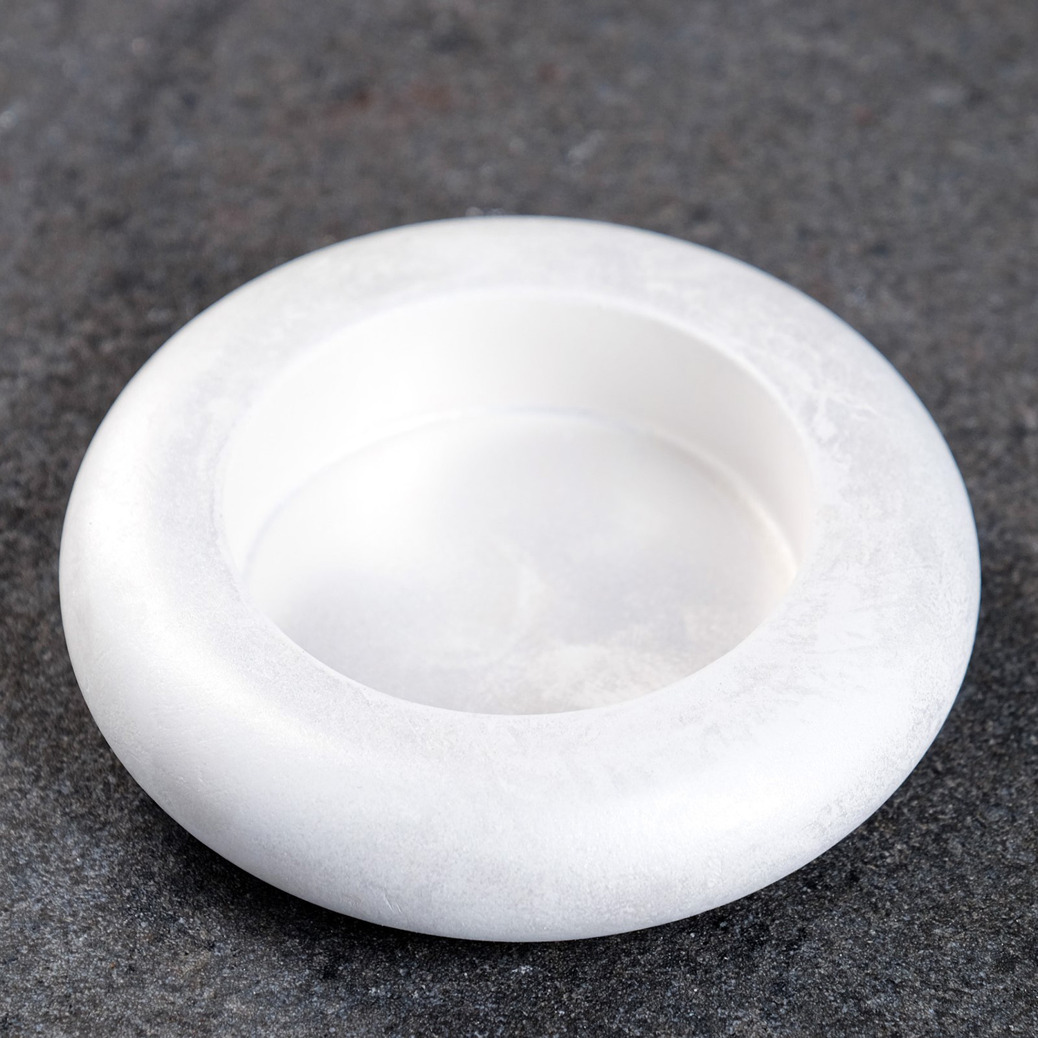 Подсвечник на 1 свечу «Круг», гипс, перламутр, 9×2 см 7696462