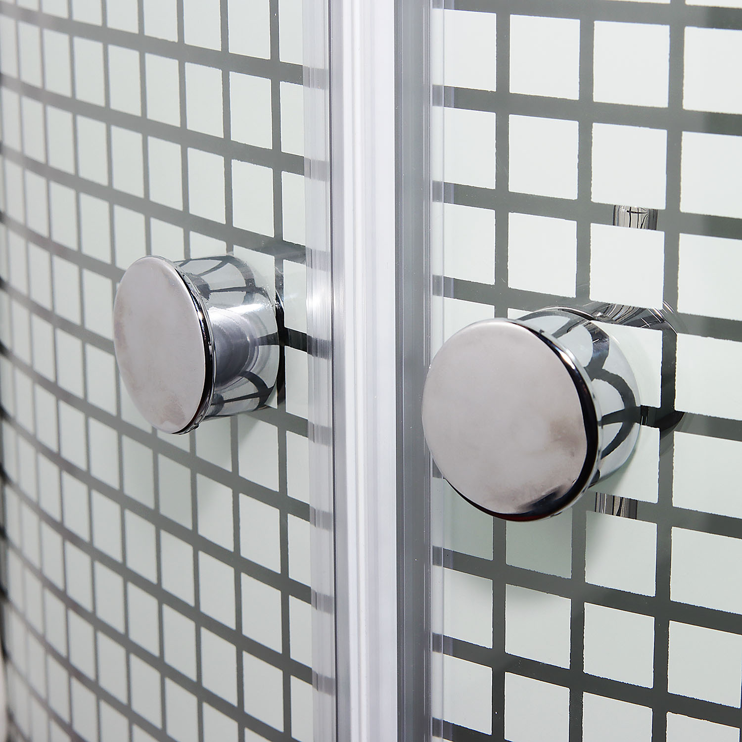 Кабина душевая 80х80х215 см Verner Sanitary Ware, низкий поддон, стекло мозаика, белый