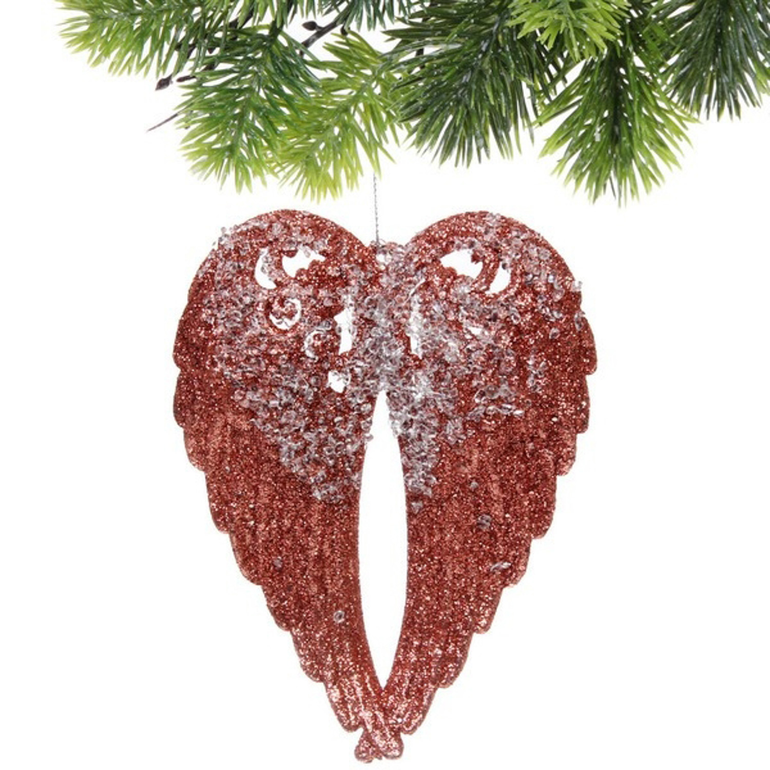 Подвеска &quot;Изящные крылья&quot; 14,5*11,5 см, Янтарь