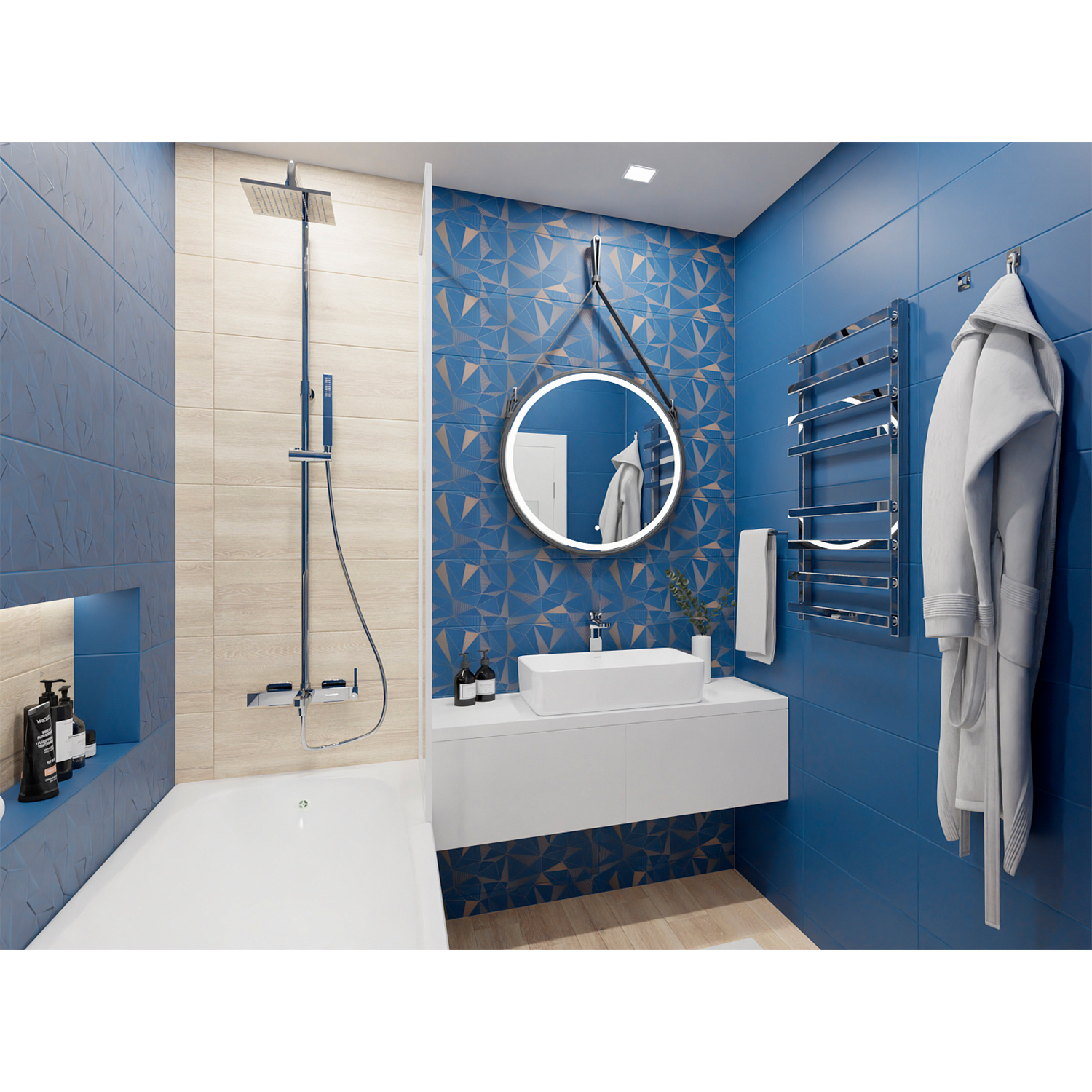 Плитка 60х23 см настенная 1.24 м² CONCEPT GT City Colors, ярко-синий