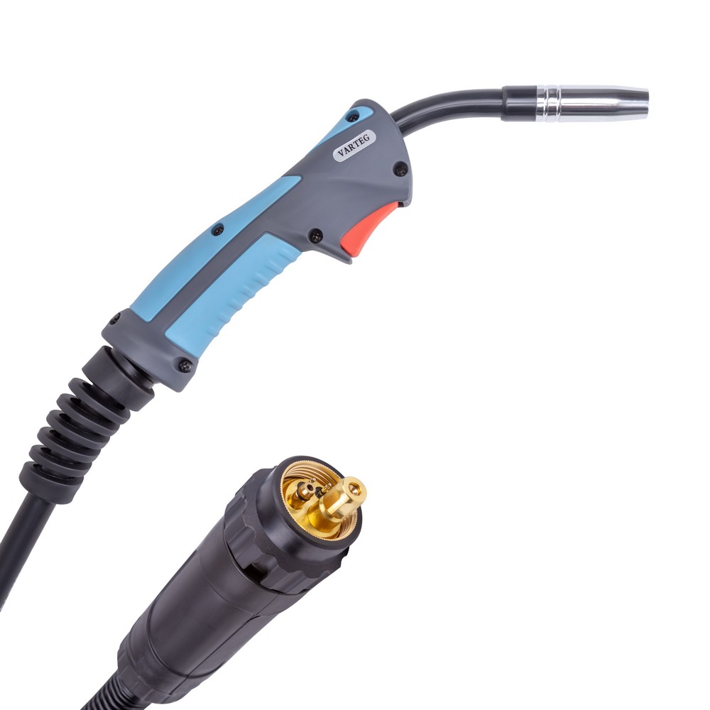 Горелка для полуавтоматической сварки сопло d12мм,d.проволоки 0,6-1мм,рукав 3м MIG-15 VARTEG*1/5