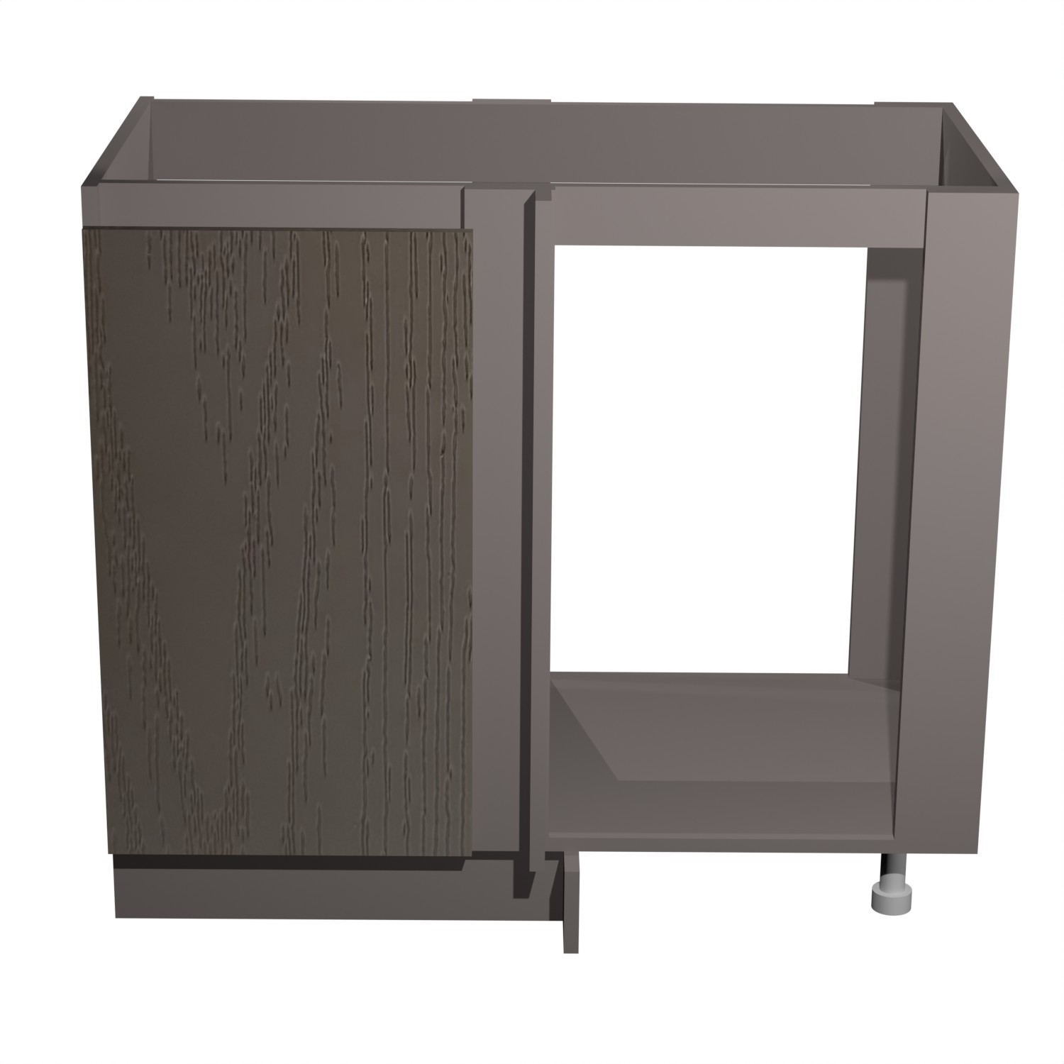 Шкаф напольный угловой 1000х850х600 мм BROZEX-WOOD Camellia, правый, с дверцей, грейдж / ясень грей софт