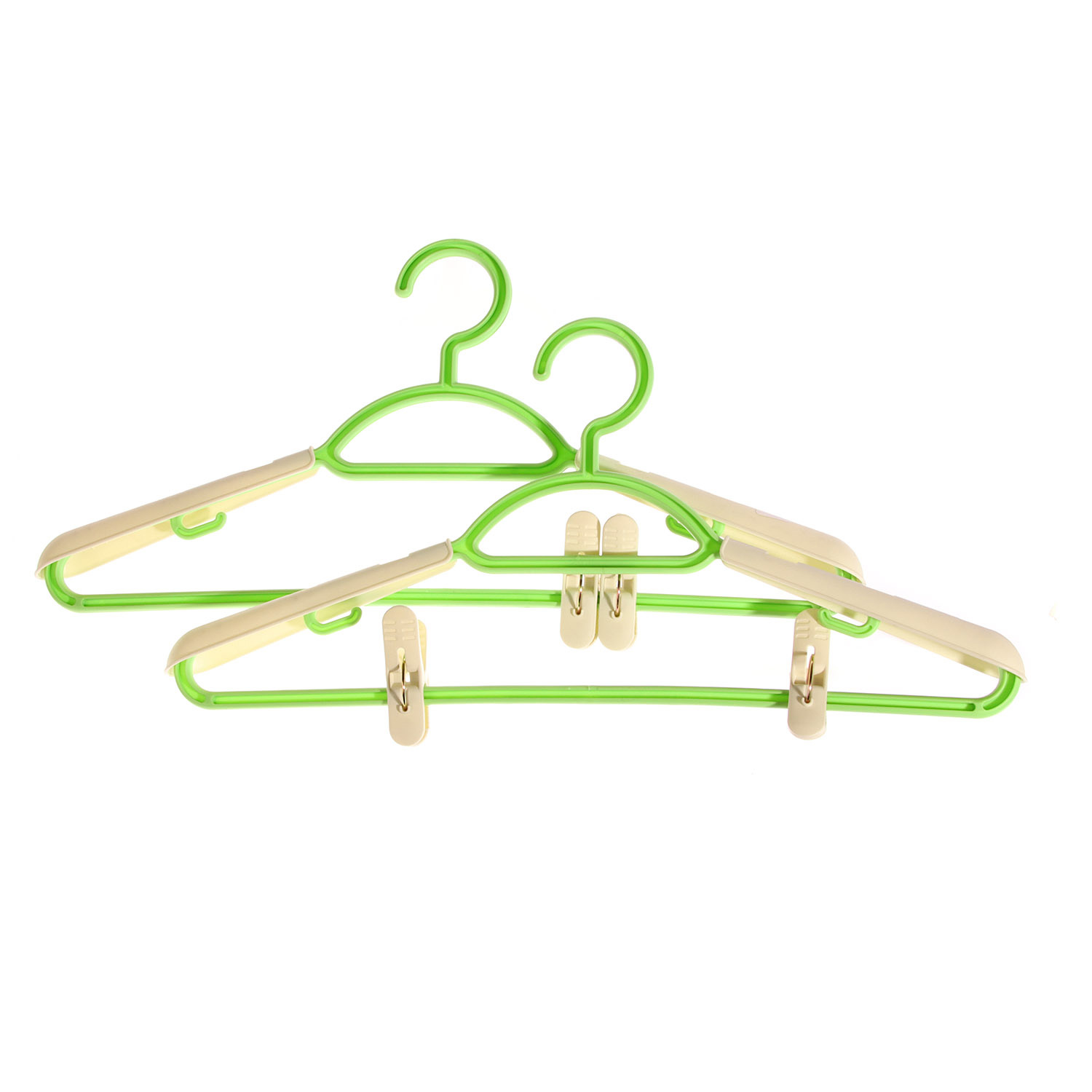 Плечики-вешалка для одежды пластм. НАБОР 2шт с ш.накл.,с держ.галст. р-р 48-54 С513Н ("Март.")*1/10