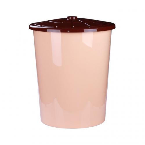 Бак пластм.100л с крышкой д.58см, выс.65см Бежевый М3469 (ЗПИ "Альтернатива") *1/3