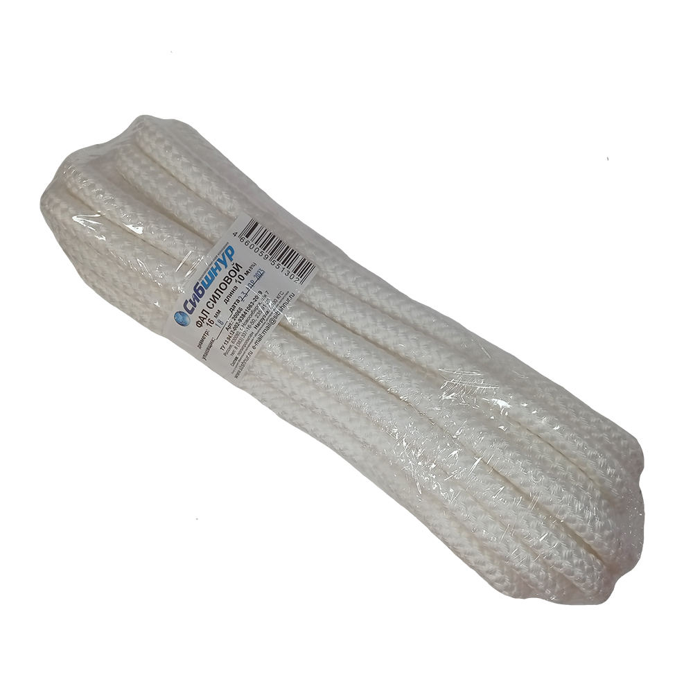 Фал силовой d16мм дл, 10м плетеный арт.20066 ("Сибшнур") *1/6 Фал силовой d16мм дл, 10м плетеный арт.20066 ("Сибшнур") *1/6