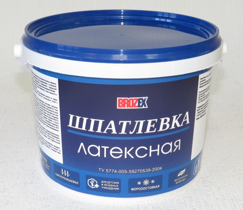 Шпатлевка латексная 0.9 кг BROZEX