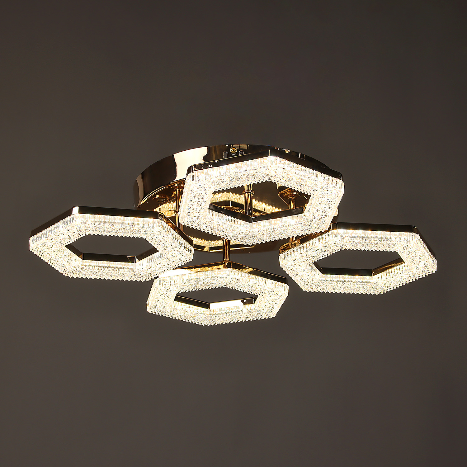 Люстра YH1234/4 FGD 4*48W LED 3000-6500К (d-500; h-100) пульт VERNER LIGHTING *1