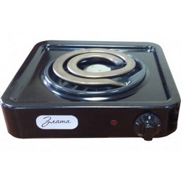 Электроплитка 1конфорка 1000Вт спираль, черная "Злата-114Т" (Златоуст) *1