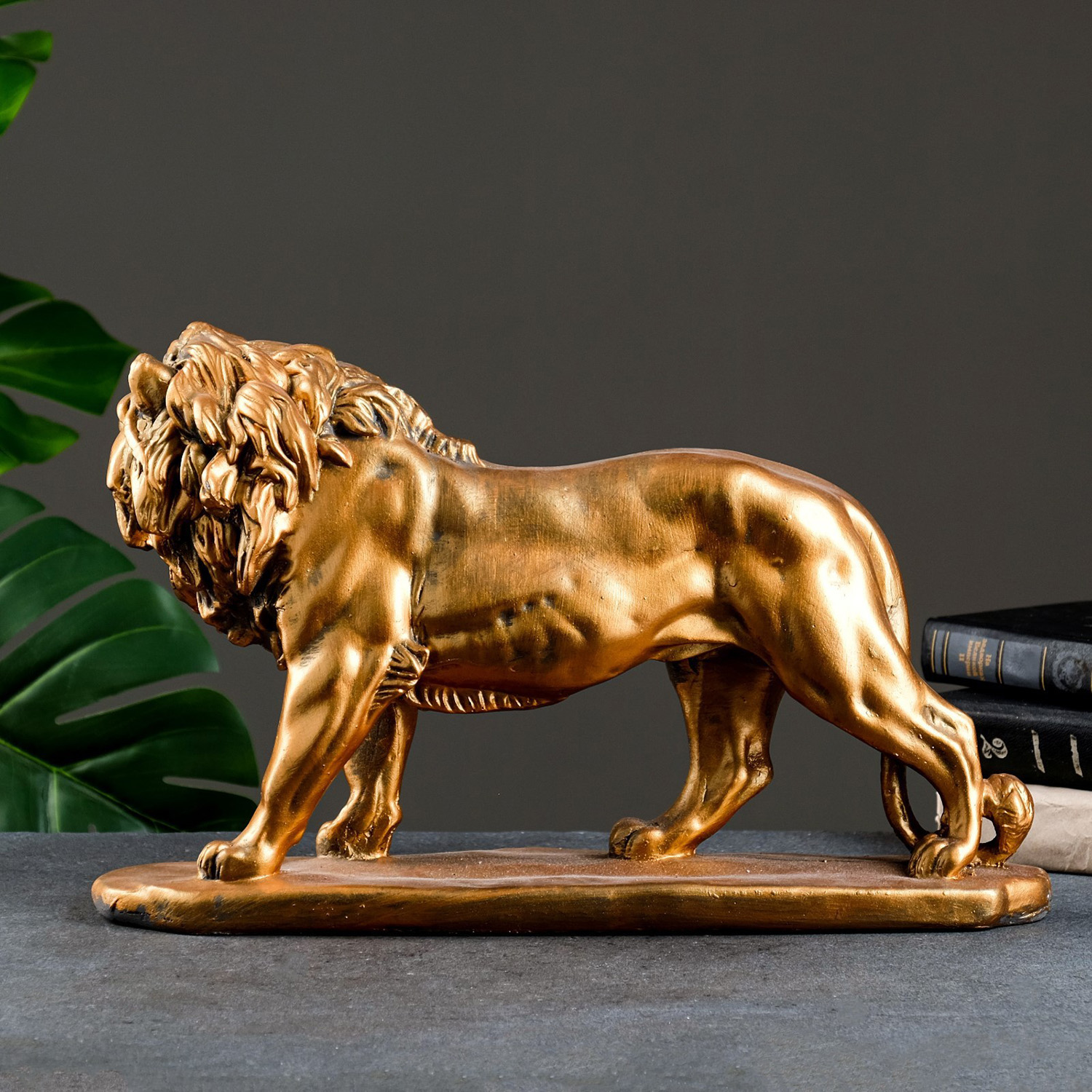 Фигура "Лев идущий" бронза, 45х14х27см   3967685