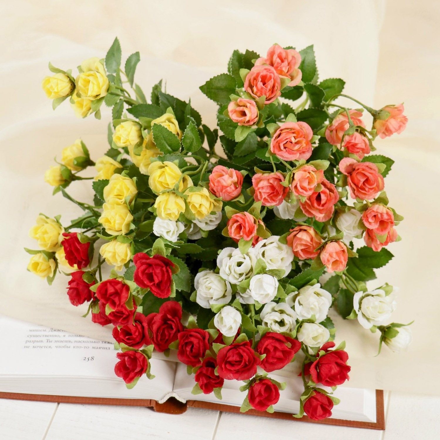 Букет "Розочки кустовые мини" 3*21 см, микс   4642725