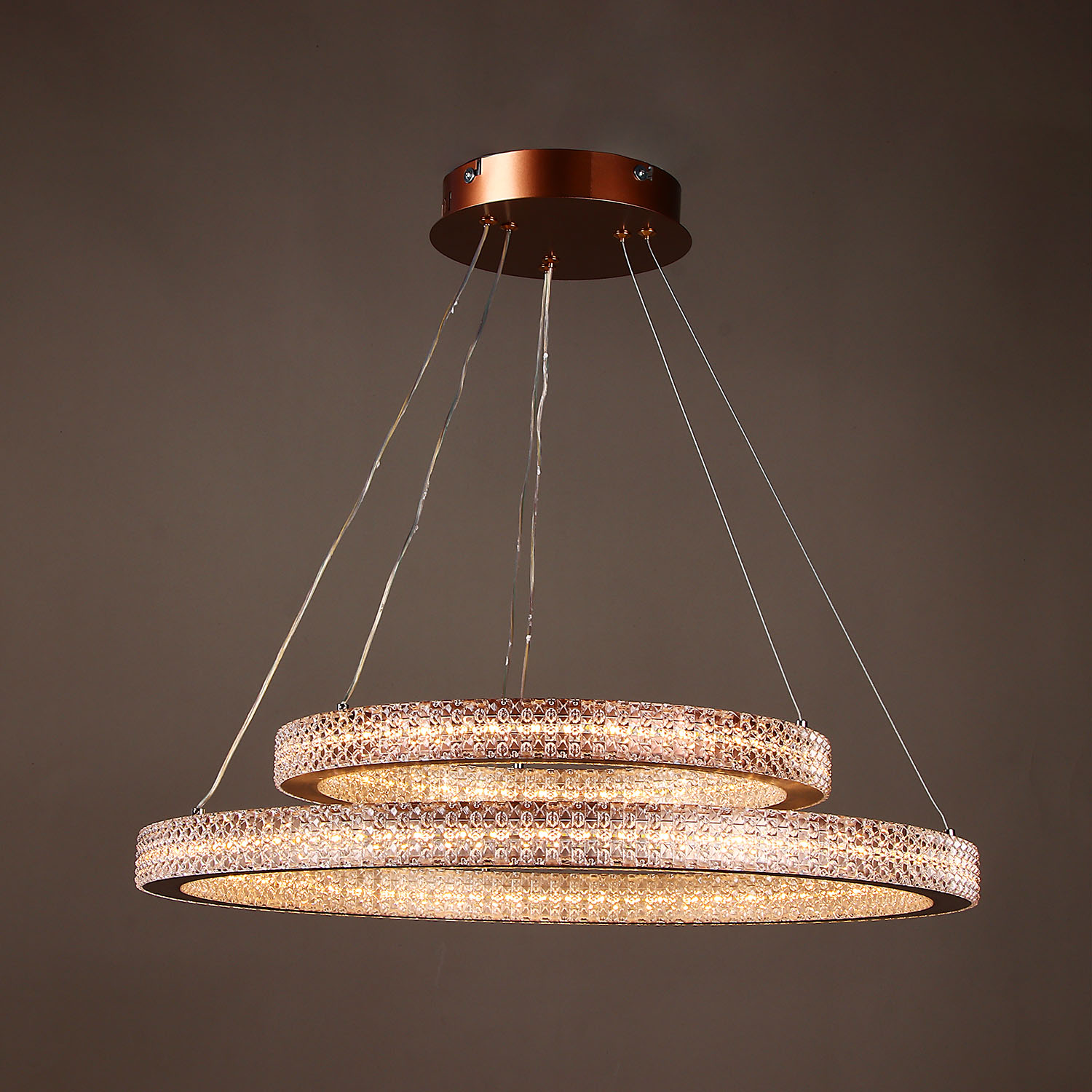 Светильник подвесной светодиодный 9200(9238)/240W coffee 600+400мм 3реж., пульт S=20м2 VERNER LIGHTING *1