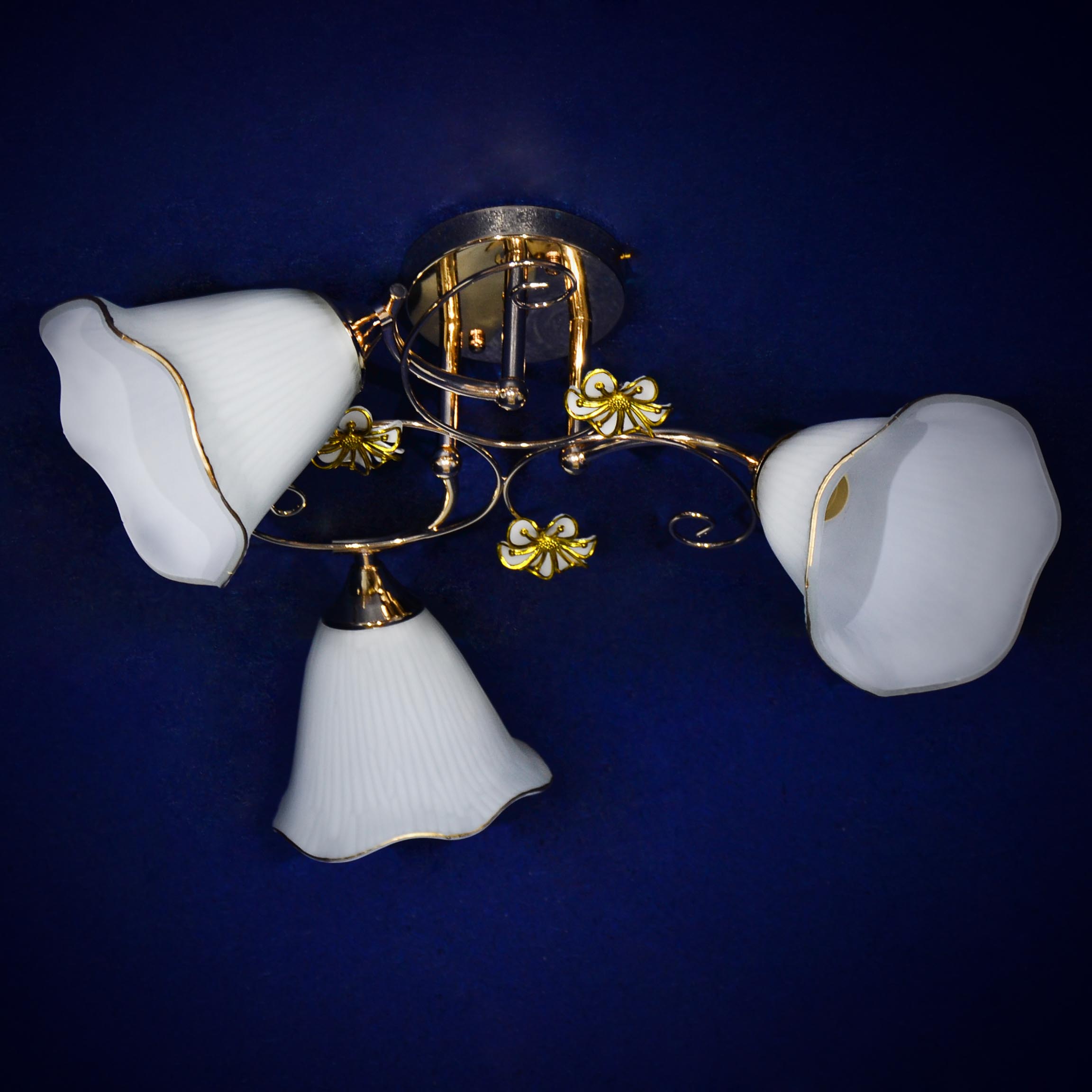 Люстра Verner Lighting А2664/3, 40 Вт, Е27, 3 лампы, золото