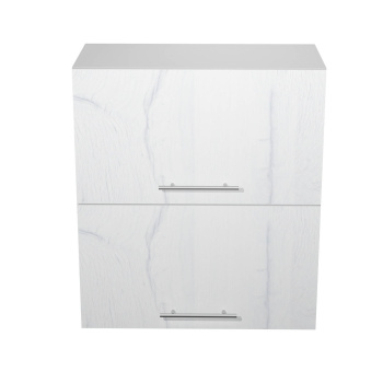 Шкаф навесной 600х676х290 мм BROZEX-WOOD Camellia Горизонт, с двумя дверцами, серый / юта