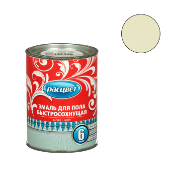 Эмаль алкидно-уретановая Расцвет, для пола, 0.9 кг, быстросохнущая, кофе с молоком