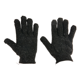 Перчатки полушерсть двухслойные черные (5 нитей) 80гр (478Р) Ladoni *10/200