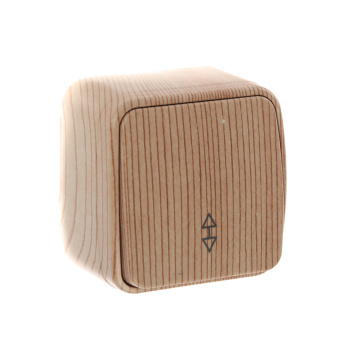 Выключатель Дача ОП 1кл. сосна на 2 направления 10А Народная SQ1824-0053 *10100