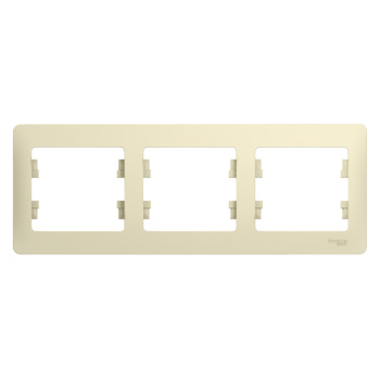 Рамка "Glossa" 3-м бежевый горизонтальная GSL000203 *1/15
