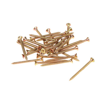 Шурупы жёлтые BROZEX пакет 3*40 (30шт) *10/100 Шурупы жёлтые BROZEX пакет 3*40 (30шт) *10/100