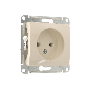 Механизм розетки "Glossa" 1-м. беж. б/з GSL000241 *1/20