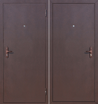 Дверь входная 2050х860х50 мм ПРОМЕТ Профи, левая, медный антик