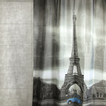 Штора для ванной "Санакс" п/эстер 180*180см "Париж" BRIMIX без колец 02-04 *1/24