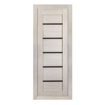 Дверное полотно остекленное BROZEX-WOOD Comfort-2, 2000х600х36 мм, светлый кедр 3D