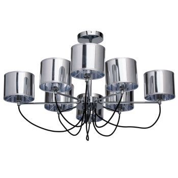 Люстра MW-Light, E14, 8 ламп, 40 Вт, цвет хром