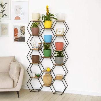 Кашпо пластм. "Эви" 1,5л d140мм выс.128мм Желтый AME-1,5-07 ("VipSet") *1/15