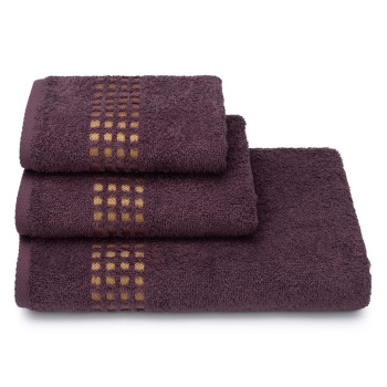 Полотенце махровое 70*130см Graph цв.18-1411 сливовый 390г/м2 ПЛ-3501-5241 *3/12