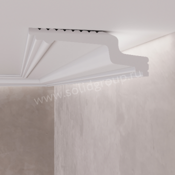 Плинтус потолочный С57/80 2м 75*28 (СОЛИД)  *52